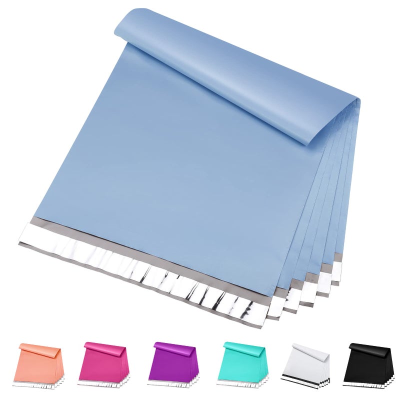 مترونيك أكياس شحن كبيرة من Metronic Poly Mailers مقاس 19 × 24 بوصة 50 قطعة للملابس، أكياس بريدية سميكة قوية مع أكياس تغليف كبيرة ذاتية اللصق مقاومة للماء ومقاومة للتمزق للأعمال الصغيرة باللون الأزرق الضبابي - Image 1
